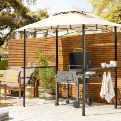 Cenador De Metal Beige/negro 240 Cm NARO