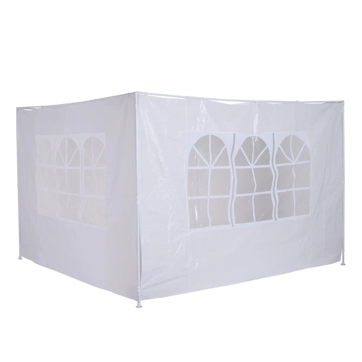 Outsunny 2 Paredes Parte Laterales Para Carpa 3x3m 3x6m Lado Parasol De Gazebo Impermeable Con Ventanas Medidas 293x193cm Blanco 4 Outsunny 2 Paredes Parte Laterales Para Carpa 3x3m 3x6m Lado Parasol De Gazebo Impermeable Con Ventanas Medidas 293x193cm Blanco - Imagen 4