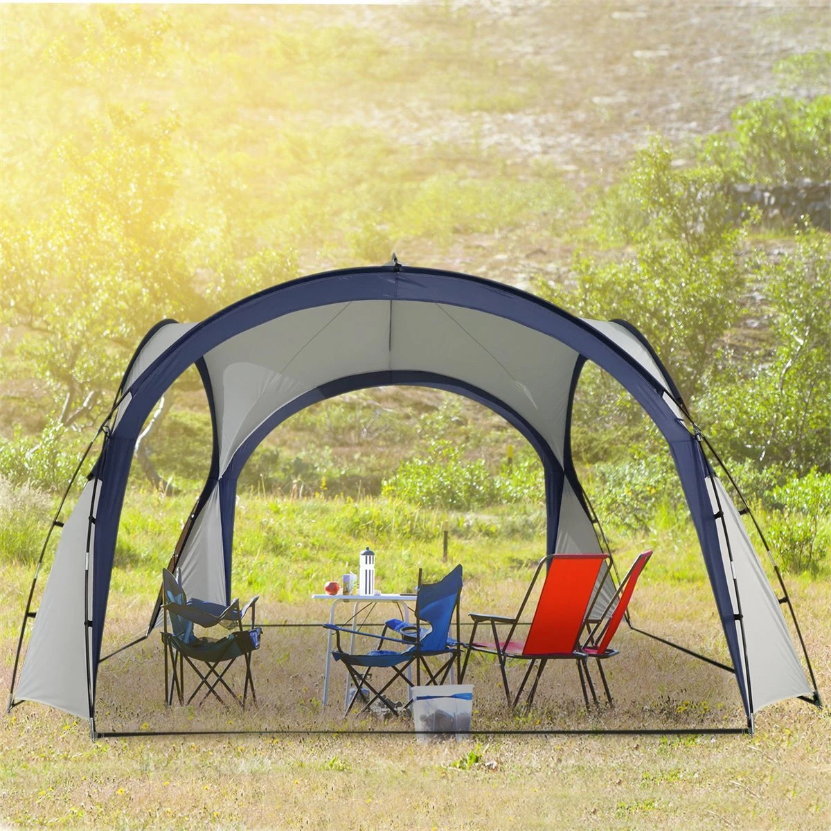 Outsunny Carpa Evento Tienda De Fiesta Gazebo 3.5x3.5m Toldo Abierto Para Eventos Camping Impermeable Protección UV 2 Outsunny Carpa Evento Tienda De Fiesta Gazebo 3.5x3.5m Toldo Abierto Para Eventos Camping Impermeable Protección UV - Imagen 2
