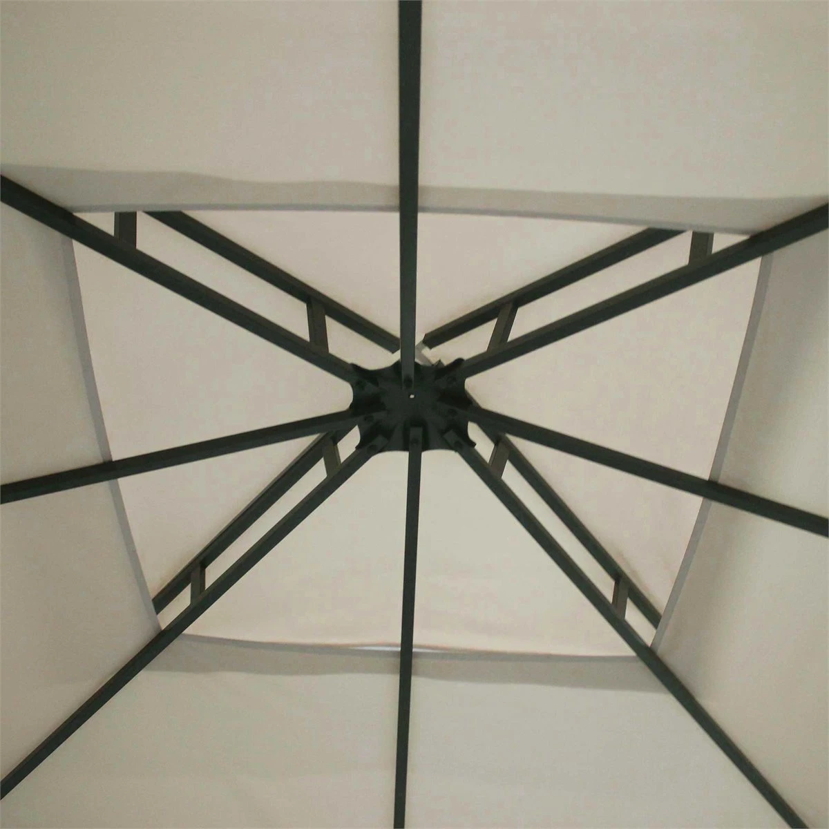 Outsunny Cenador De Jardín 3x3 M Pabellón Para Exterior Con Doble Techo De Ventilación Y Marco De Acero Protección Solar Para Fiestas Eventos Patio Al Aire Libre Beige 7 Outsunny Cenador De Jardín 3x3 M Pabellón Para Exterior Con Doble Techo De Ventilación Y Marco De Acero Protección Solar Para Fiestas Eventos Patio Al Aire Libre Beige - Imagen 7