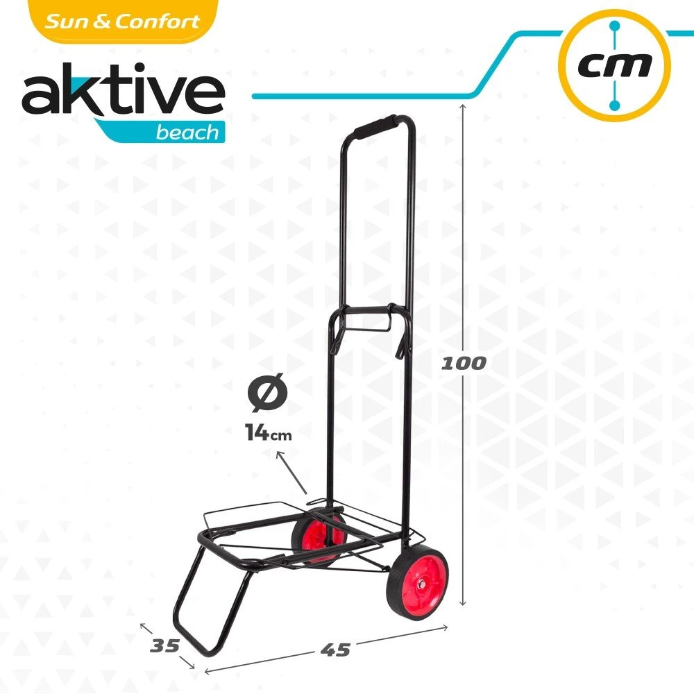 Carro Playa Plegable Aktive Beach 35x45x100 Cm 6 Carro Playa Plegable Aktive Beach 35x45x100 Cm - Imagen 6