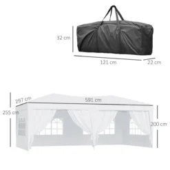 Outsunny Carpa Plegable En Acordeon 4 Paneles Laterales 2 Cortinas +Bolsa Transporte 5,91x2,97x2,55 M Blanco 10 Outsunny Carpa Plegable En Acordeon 4 Paneles Laterales 2 Cortinas +Bolsa Transporte 5,91x2,97x2,55 M Blanco -Ofertas Verdi Jar Tienda 0738de766e53351a4083edeaca6ed107503539c7 5b50aa6406ba4426923b4426a2950c5a