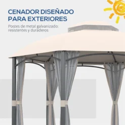 Outsunny Cenador De Jardín Hexágono 4x4 M Pabellón Exterior Con Doble Techo De Ventilación Y 6 Mosquiteras Con Cremallera Para Fiestas Balcón Patio Caqui 15 Outsunny Cenador De Jardín Hexágono 4x4 M Pabellón Exterior Con Doble Techo De Ventilación Y 6 Mosquiteras Con Cremallera Para Fiestas Balcón Patio Caqui -Ofertas Verdi Jar Tienda 0759a89e62247f0ff6a518cf7f6f64bd327afdf5 img 7
