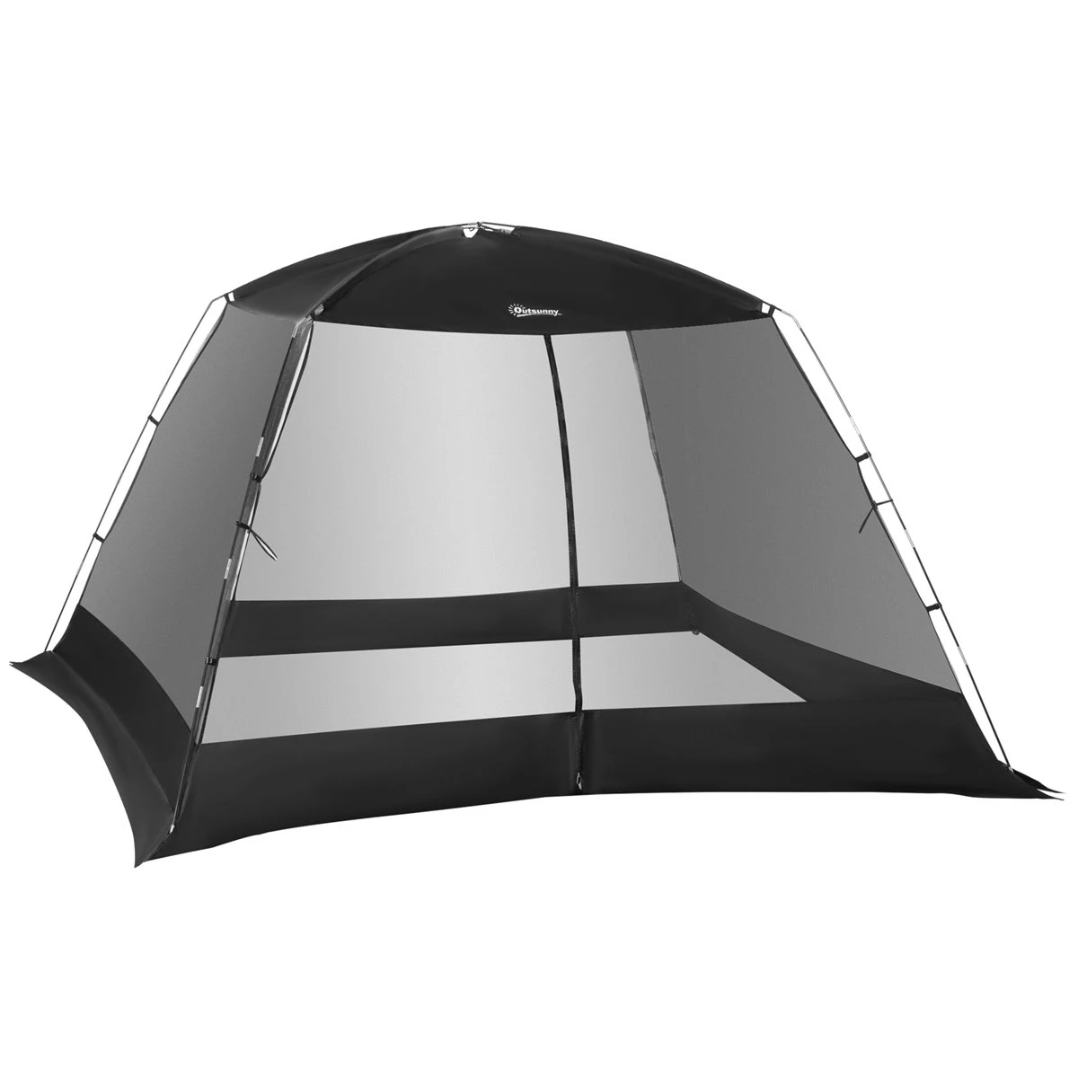 Outsunny Carpa De Jardín 3x3x2 M Cenador Para 4-6 Personas Con 4 Mosquiteras Y Puerta Incluye Bolsa De Transporte Protección Solar Para Camping Viajes Exterior Negro 1 Outsunny Carpa De Jardín 3x3x2 M Cenador Para 4-6 Personas Con 4 Mosquiteras Y Puerta Incluye Bolsa De Transporte Protección Solar Para Camping Viajes Exterior Negro
