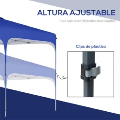 Outsunny Cenador Plegable 2,5x2,5x2,68 M Carpa De Jardín Protección UV 50+ Ajustable En Altura Con 4 Bolsas De Arena Y Bolsa De Transporte Para Camping Fiestas Patio Azul 14 Outsunny Cenador Plegable 2,5x2,5x2,68 M Carpa De Jardín Protección UV 50+ Ajustable En Altura Con 4 Bolsas De Arena Y Bolsa De Transporte Para Camping Fiestas Patio Azul -Ofertas Verdi Jar Tienda 0815fe14219e9bcda9777c33e30836b9db739b19 4769190dbb48439c95a1da64a6f0465b