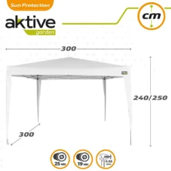 Cenador Plegable Blanco Poliéster UV50 300x300x240/250 Cm Aktive 11 Cenador Plegable Blanco Poliéster UV50 300x300x240/250 Cm Aktive -Ofertas Verdi Jar Tienda 09ba50f90b76ed7bfde9d38fd635b386a3269068 ed9f489f07084ee89347f95319d7ce62