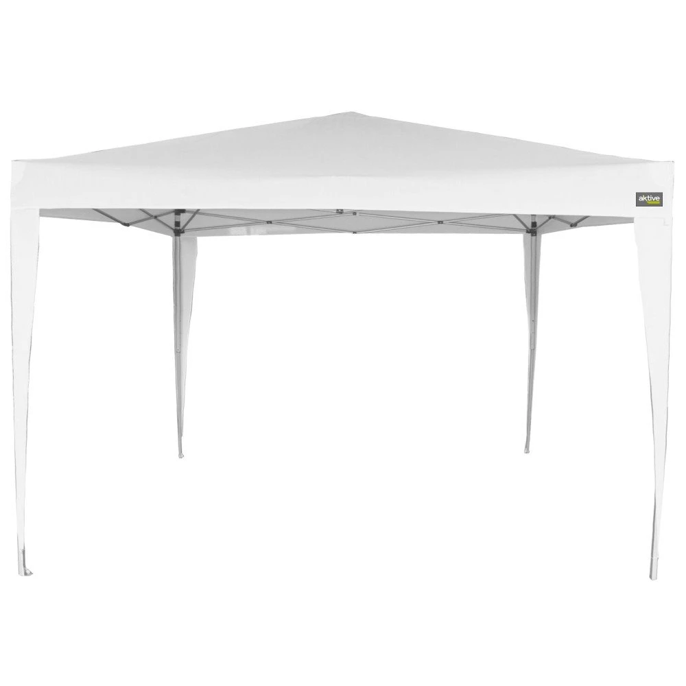 Cenador Plegable Blanco Poliéster UV50 300x300x240/250 Cm Aktive 1 Cenador Plegable Blanco Poliéster UV50 300x300x240/250 Cm Aktive