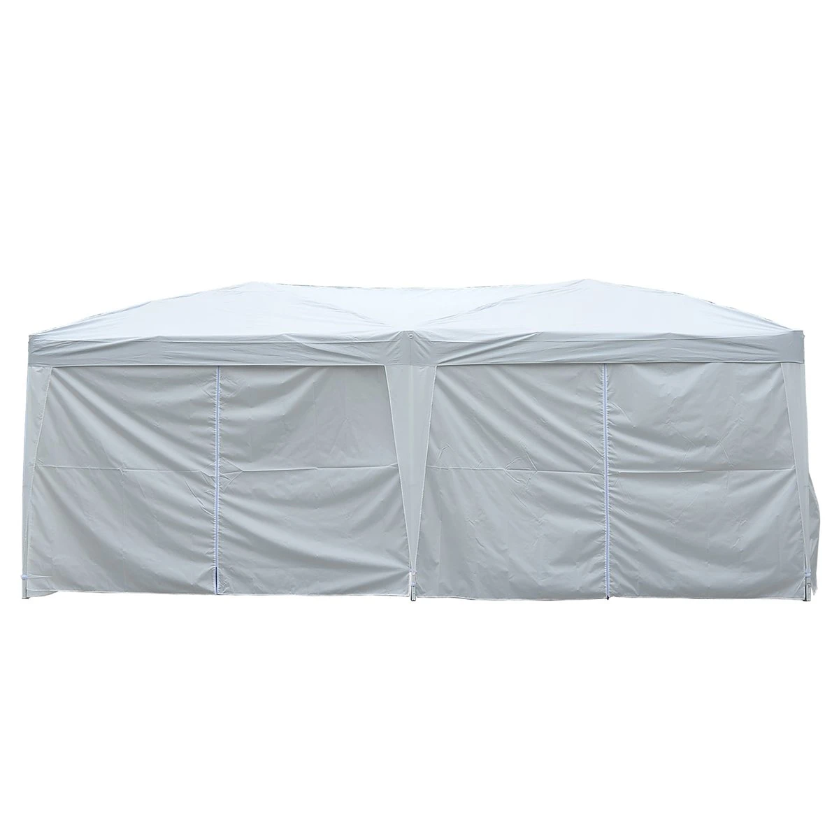 Outsunny Carpa Plegable En Acordeon 4 Paneles Laterales 2 Cortinas +Bolsa Transporte 5,91x2,97x2,55 M Blanco 7 Outsunny Carpa Plegable En Acordeon 4 Paneles Laterales 2 Cortinas +Bolsa Transporte 5,91x2,97x2,55 M Blanco - Imagen 7