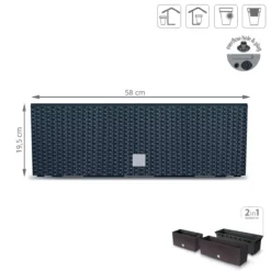 Prosperplast Jardinera Para Balcón Rato Case , Dimensiones (Mm) 580X180X195, Color Antracita -Ofertas Verdi Jar Tienda 0e688da09e1b6ab546fb7fb3c4bb649fe0ceeafb 9f15128e819f43ed9e17d5f87ca8dc0f