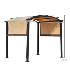 Outsunny Pérgola 3x2,5 M Cenador Con Techo Retráctil Para Jardín Patio Terraza Tela Poliéster Atornillados Resistente Protección De Rayos UV Beige -Ofertas Verdi Jar Tienda 1678a043e3724687e06f68b5784dd48b9aff01f4 3b7df0f8be3c4806aa5fa6106b780591