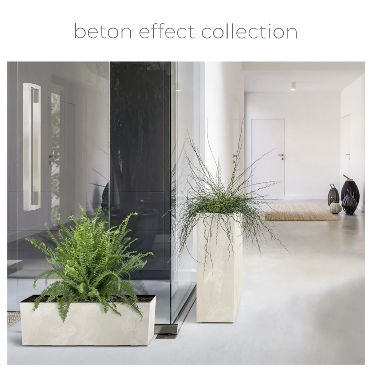 Prosperplast Maceta Urbi Case Beton Effect , Con Depósito, Dimensiones (Mm) 580X180X498, Color Crema 2 Prosperplast Maceta Urbi Case Beton Effect , Con Depósito, Dimensiones (Mm) 580X180X498, Color Crema - Imagen 2