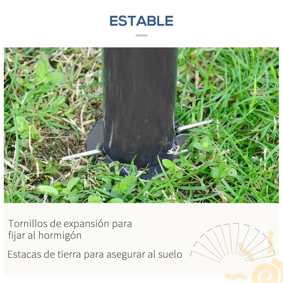 Outsunny Cenador De Jardín Hexágono 4x4 M Pabellón Exterior Con Doble Techo De Ventilación Y 6 Mosquiteras Con Cremallera Para Fiestas Balcón Patio Caqui 6 Outsunny Cenador De Jardín Hexágono 4x4 M Pabellón Exterior Con Doble Techo De Ventilación Y 6 Mosquiteras Con Cremallera Para Fiestas Balcón Patio Caqui - Imagen 6