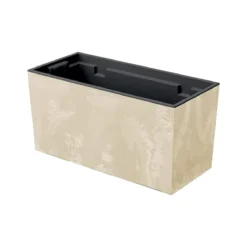 Prosperplast Maceta Urbi Case Beton Effect , Dimensiones (Mm) 395X185X195, Color Crema