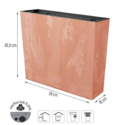 Prosperplast Jardinera Para Balcón Urbi Case Beton Effect , Con Depósito, Dimensiones (Mm) 580X180X498, Color Terracota -Ofertas Verdi Jar Tienda 1a1dd3859a727c93f73fb211450c5d3d554a94c9 b005c74cb3ae4908b7a73d6df25e7258