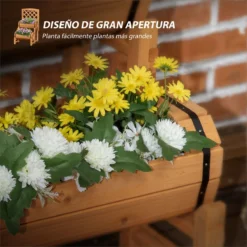 Outsunny Arriate De Jardín Con Enrejado Tipo Barril Con 2 Macetas Macetero Con Soporte Para Trepadora Cultivos Plantas Flores Para Patio Terraza Balcón 45x45x80 Cm Natural -Ofertas Verdi Jar Tienda 1fa84ec812c72cc387414d2ad595c8dee6be3604 adda9d5fabf24888ad4d2728573a5ea6
