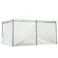 Outsunny Cenador De Jardín 4x3 M Pabellón Con 4 Paredes Laterales Y Techo Con 12 Orificios De Drenaje Marco De Metal Para Reunión Familiar Fiestas Bodas Crema -Ofertas Verdi Jar Tienda 211014ca7968d5ab9084e2805ea7bbc0cbf3f5f3 afc08acc1b894bb2b77857db36813a47