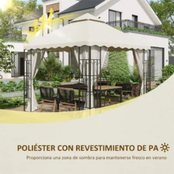 Outsunny Techo De Repuesto Para Cenador 3x3 M Cubierta De Repuesto Con Techo Doble Y 10 Orificios De Drenaje Tela Poliéster Para Carpa Pabellón Gazebo Crema -Ofertas Verdi Jar Tienda 227f214d8f4447d3d08a301a2d19c87e7cbc2f64 0a2eecd3e34649aeafde639126107e39