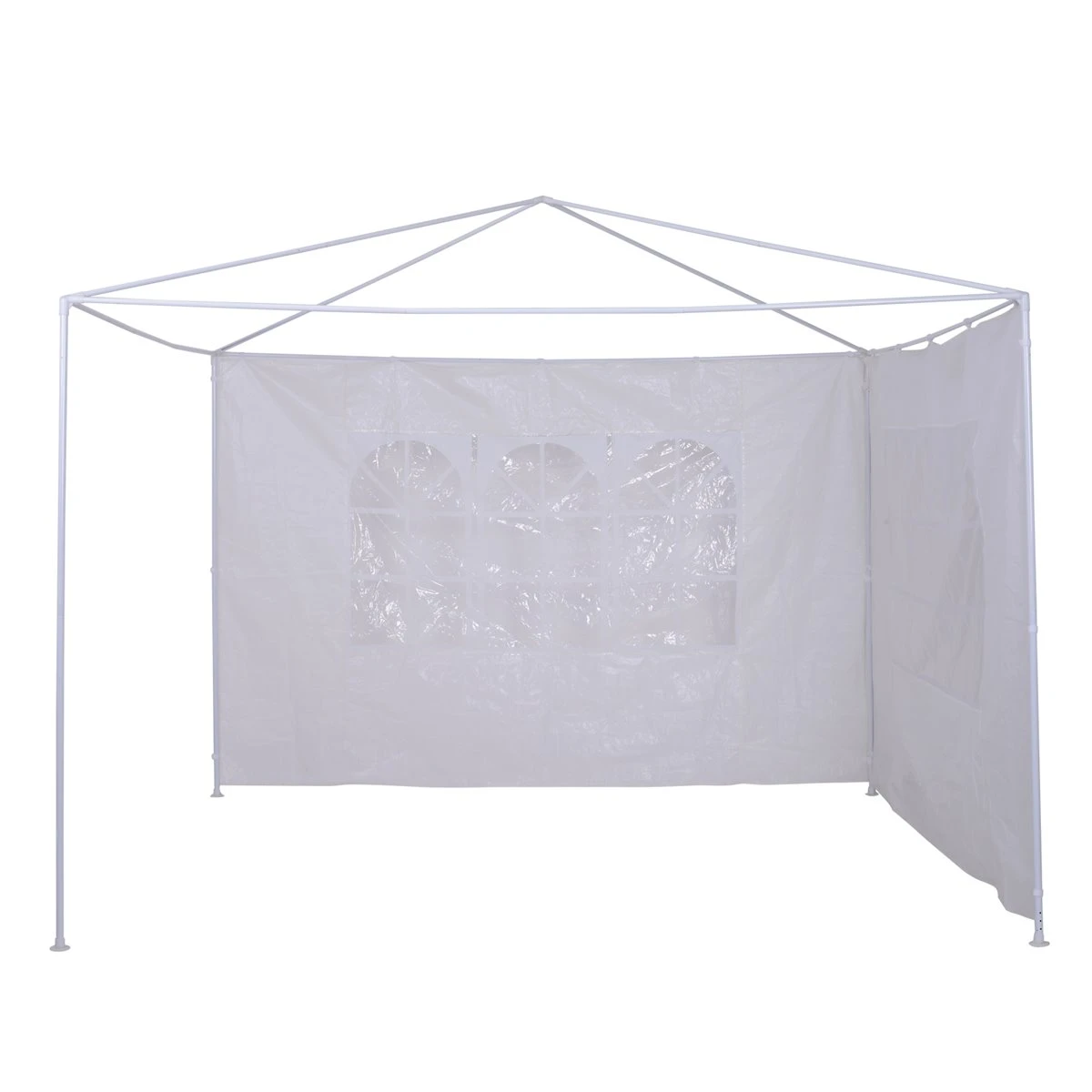 Outsunny 2 Paredes Parte Laterales Para Carpa 3x3m 3x6m Lado Parasol De Gazebo Impermeable Con Ventanas Medidas 293x193cm Blanco 5 Outsunny 2 Paredes Parte Laterales Para Carpa 3x3m 3x6m Lado Parasol De Gazebo Impermeable Con Ventanas Medidas 293x193cm Blanco - Imagen 5