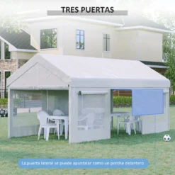 Outsunny Carpa De Jardín 6x3 M Carpa Para Fiestas Cenador De Exterior Con 3 Puertas Extraíbles Ventanas De Malla Enrollables Para Terraza Bodas Eventos Blanco -Ofertas Verdi Jar Tienda 2a56ccc6a644619eb78d88e56209d2b0066183ba 516d0888ee1b472899176129bb834b56