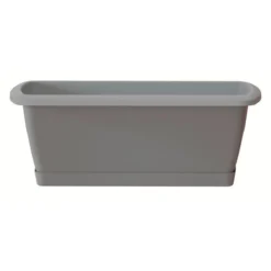 Prosperplast Jardinera Para Balcón Con Base Respana Set , Dimensiones (Mm) 885X184X150, Color Gris Piedra
