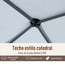 Outsunny Carpa Plegable 3x3m Paredes De Mosquitera Extraíbles Con Cremallera 4 Orificios De Drenaje Tela Oxford 420D Para Jardín Fiestas Blanco -Ofertas Verdi Jar Tienda 31cbecbfe44d399887b657643e40aa883ea542ea 1c564dd3151848038d705d2d6c921fb4