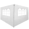 Outsunny 2 Paredes Parte Laterales Para Carpa 3x2 Lado Parasol De Gazebo Tela Oxford Con Ventana Medidas Apto Para 3x3 3x6 Blanco
