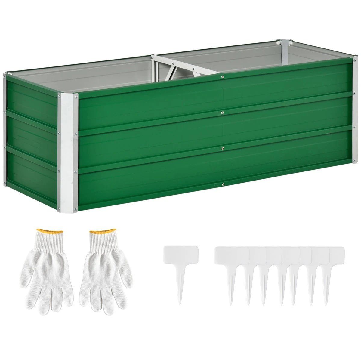 Outsunny Arriate De Jardín De Acero Incluye Guantes Huerto Urbano Jardinera Macetero Rectangular Para Cultivos Plantas Flores Para Terraza Balcón Exterior 125x47x40 Cm Verde 1 Outsunny Arriate De Jardín De Acero Incluye Guantes Huerto Urbano Jardinera Macetero Rectangular Para Cultivos Plantas Flores Para Terraza Balcón Exterior 125x47x40 Cm Verde