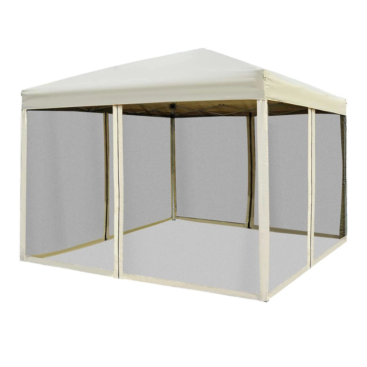 Outsunny Carpa Plegable 3x3 Para Exterior Cenador Portátil De Jardín Con Mosquiteras Bolsa De Transporte Marco De Acero Y Tela Oxford Resistente Para Fiestas Camping Beige 1 Outsunny Carpa Plegable 3x3 Para Exterior Cenador Portátil De Jardín Con Mosquiteras Bolsa De Transporte Marco De Acero Y Tela Oxford Resistente Para Fiestas Camping Beige