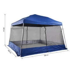 Outsunny Carpas Para Exterior Plegable Para Jardín O Camping Cenador Para Exterior Con Mosquitera 298x298x260 Cm Azul -Ofertas Verdi Jar Tienda 37edd6df7e5fcbe8909d606efb4e25b1aac146a8 8d64ebc36a9349c3ab78e83f41299f55