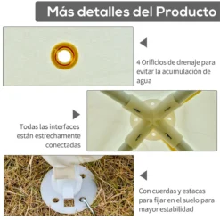 Outsunny Carpa De Jardín 3x3 M Cenador Con 4 Partes Laterales Mosquitera Con Cremallera Protección UV Para Patio Exterior Eventos Fiesta Beige -Ofertas Verdi Jar Tienda 38037d96f332b53c7619e5ccdcededa3d3721c06 96375bbd5337497e8d52cf97de5f0640