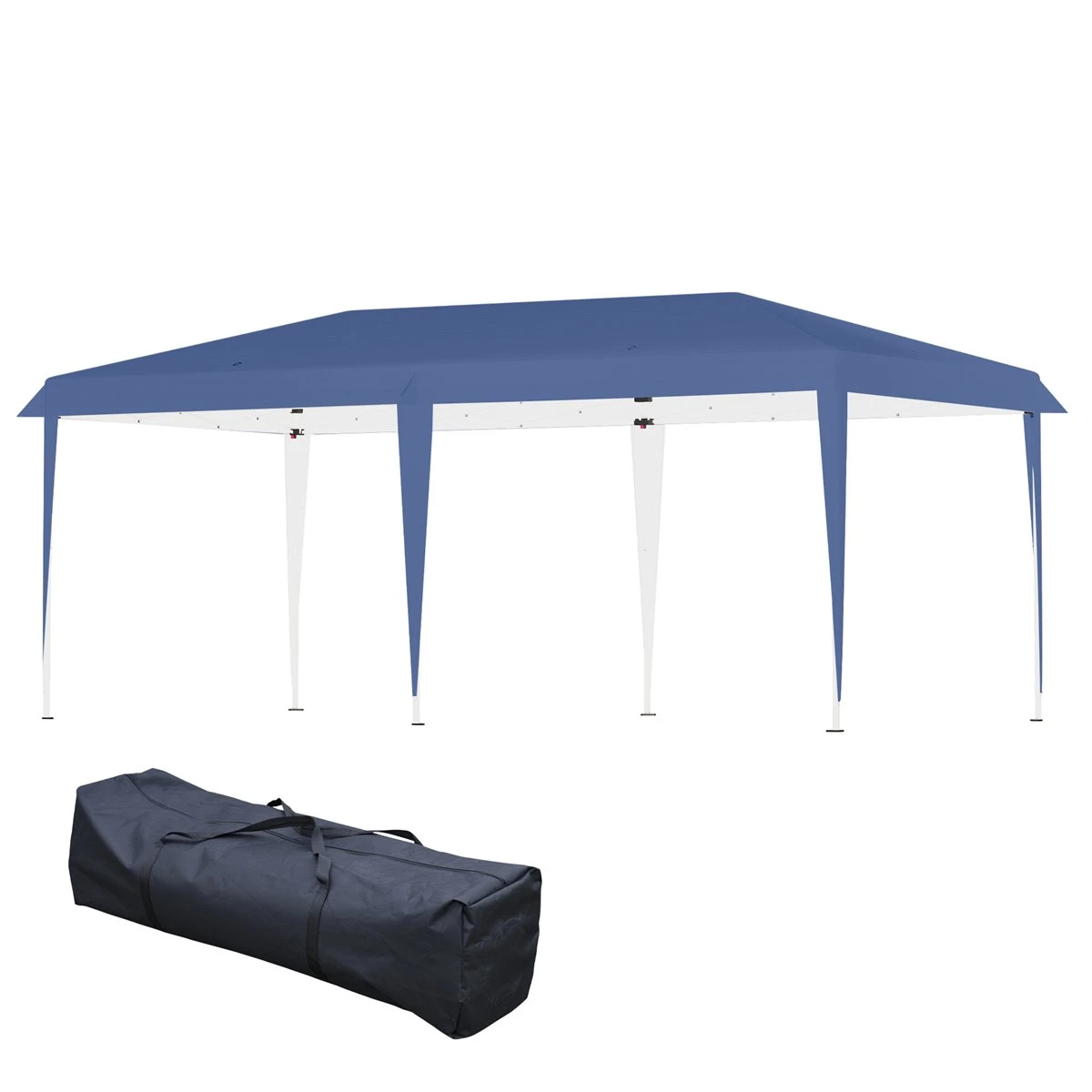 Outsunny Cenador Plegable 6x3 M Carpa De Jardín Portátil Con Bolsa De Transporte Tela Oxford Marco De Acero Para Exterior Fiestas Camping Azul 1 Outsunny Cenador Plegable 6x3 M Carpa De Jardín Portátil Con Bolsa De Transporte Tela Oxford Marco De Acero Para Exterior Fiestas Camping Azul