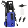 DURHAND Hidrolimpiadora 1800W Lavadora De Alta Presión Caudal 510 L/h Bomba De Aluminio Presión De 150 Bar Manguera De 6 M Incluye Botella De Jabón Boquilla Cepillo 35x27x78 Cm Azul