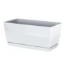 Prosperplast Jardinera De Plastico Coubi Case P En Color Blanco 24 (largo) X 12 (ancho) X 11 (altura) Cm