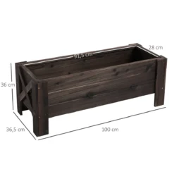 Outsunny Huerto Urbano Jardinera Macetero De Madera Arriate De Jardín Rectangular Con Patas Para Flores Plantas Cultivos 100x36,5x36 Cm Marrón 12 Outsunny Huerto Urbano Jardinera Macetero De Madera Arriate De Jardín Rectangular Con Patas Para Flores Plantas Cultivos 100x36,5x36 Cm Marrón -Ofertas Verdi Jar Tienda 420dbec077c2242b99e29db13a5a3497ee56ae2f 85682cb624d7465082a33fe4f52a6a4b