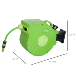Outsunny Carrete Para Manguera Soporte Mural Portamanguera 20m Roll-up Automático Con Pistola De Pulverización Base De Pared Conector De Manguera Para Jardín Terraza -Ofertas Verdi Jar Tienda 42a7ac8ba738a00025f78a6488fcf35389c77661 721e9bfbb623453fb5b4334e70c78878