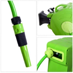 Outsunny Carrete Para Manguera Soporte Mural Portamanguera 20m Roll-up Automático Con Pistola De Pulverización Base De Pared Conector De Manguera Para Jardín Terraza -Ofertas Verdi Jar Tienda 43b8acbc095ceee76952235030890c887b27e696 cc6b9cc41ab04f6786f1bc3241f177b8