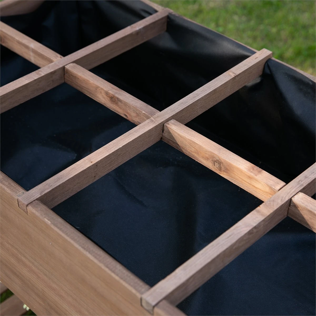 Outsunny Huerto Urbano Con Estantes Jardinera Elevada De Madera Macizapara Cultivo Flores Verduras Hierbas 123x54x74 Cm Marrón 4 Outsunny Huerto Urbano Con Estantes Jardinera Elevada De Madera Macizapara Cultivo Flores Verduras Hierbas 123x54x74 Cm Marrón - Imagen 4