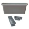 Prosperplast Jardinera Para Balcón Respana Easycare, Dimensiones (Mm) 397X190X140, Color Gris Piedra
