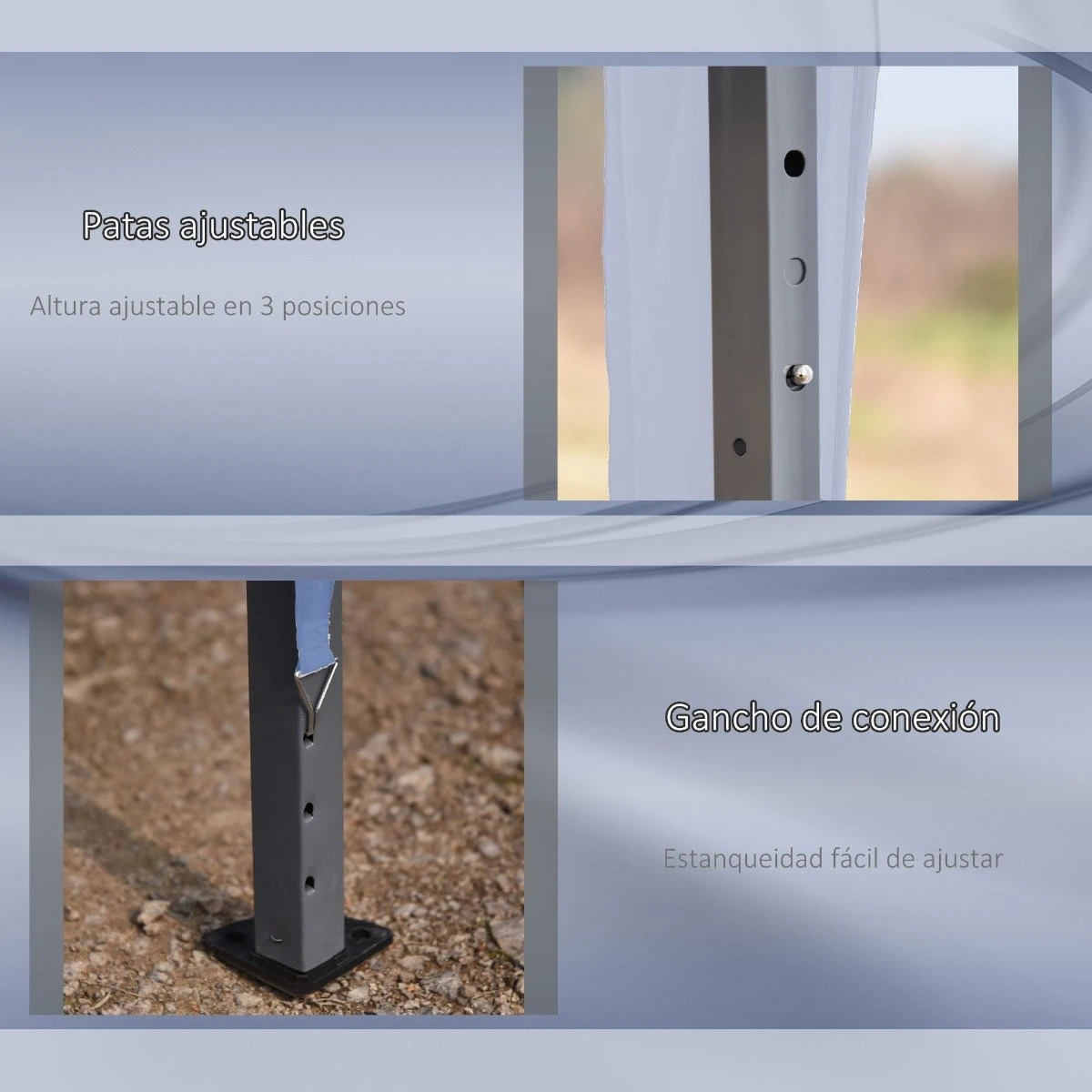 Outsunny Cenador Plegable 6x3 M Carpa De Jardín Portátil Con Bolsa De Transporte Tela Oxford Marco De Acero Para Exterior Fiestas Camping Azul 7 Outsunny Cenador Plegable 6x3 M Carpa De Jardín Portátil Con Bolsa De Transporte Tela Oxford Marco De Acero Para Exterior Fiestas Camping Azul - Imagen 7