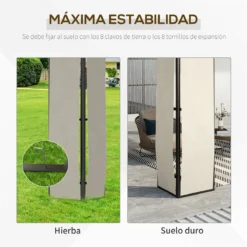 Outsunny Cenador De Jardín 3,6x3 M Pabellón Para Exterior Con Techo De Policarbonato Y Estructura De Acero Aluminio Protección Solar Para Fiestas Eventos Marrón -Ofertas Verdi Jar Tienda 4503a0d8d4880671dbd1328358df76c9f6f10062 7d2d6a668b694d0b8e9fc1bcc60aacfb