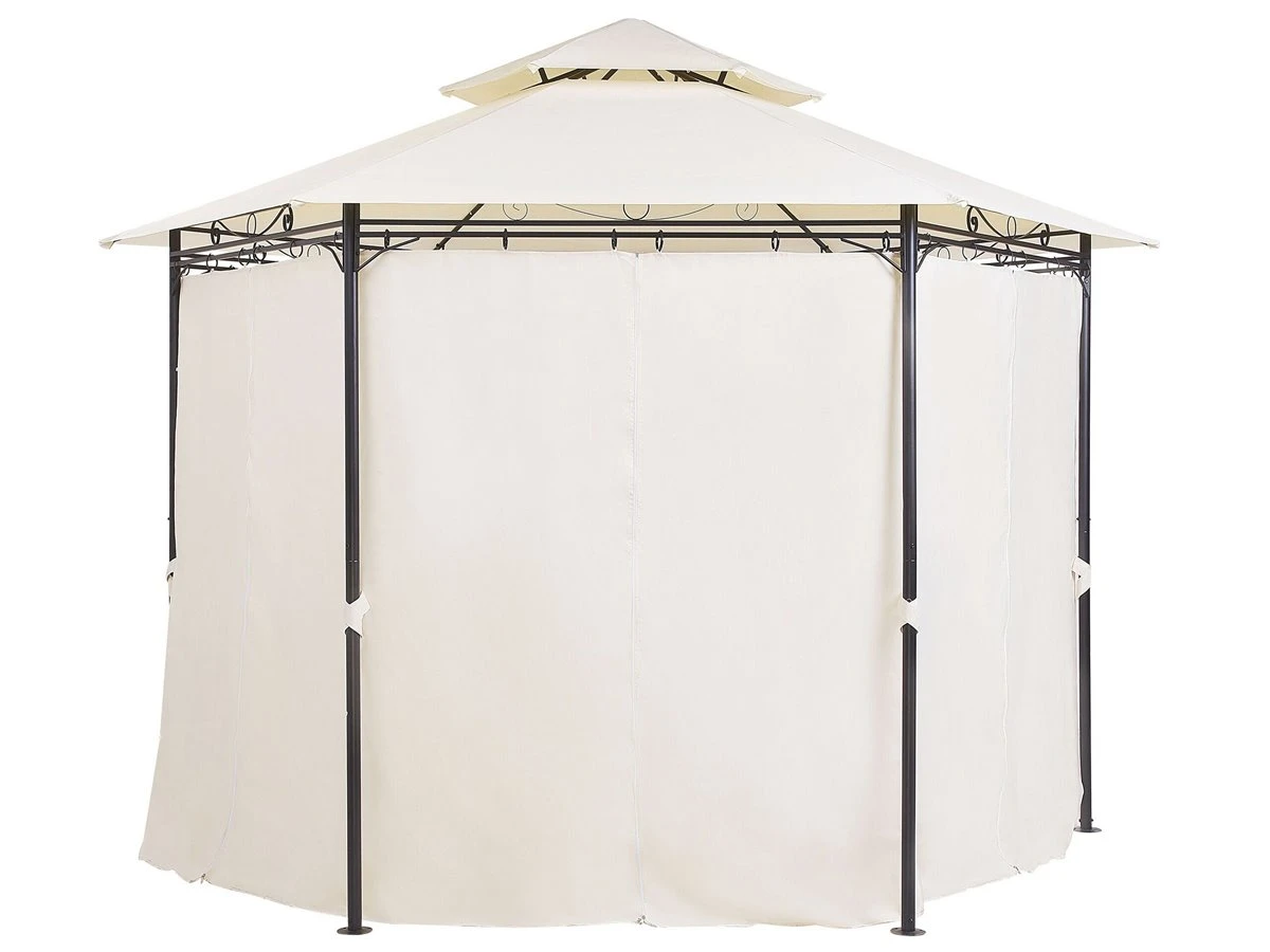 Cenador De Metal Beige/negro 350 Cm PORTEL 4 Cenador De Metal Beige/negro 350 Cm PORTEL - Imagen 4