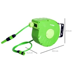 Outsunny Carrete Para Manguera Soporte Mural Portamanguera 10m Roll-up Automático Con Pistola De Pulverización Base De Pared Conector De Manguera Para Jardín Terraza -Ofertas Verdi Jar Tienda 494336b72ec5516213691b6d50205158b25ee9b3 978d2bcf781a4b46b58e1cb3c8a357a6