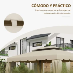 Outsunny Techo De Repuesto Para Cenador Con Doble Techo 3,9x2,9 M Cubierta De Repuesto Para Pabellón Gazebo Exterior Con 8 Orificios De Drenaje Beige -Ofertas Verdi Jar Tienda 4e340ce0f85f9ca3d3f3f52e9ec5f20da53624a3 a41ffd73306c47e89857094f5ed5c50b