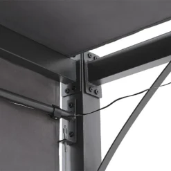 Cenador LED De Metal/poliester Gris Oscuro/negro 310 Cm PARGA -Ofertas Verdi Jar Tienda 53cff6aa8dedbd6437e611ee723f3ef3317ab2ab aa5a99a19c62419d8c959b83e632ca94