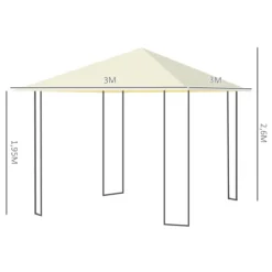 Outsunny Carpa 3x3x2.6m Cenador Jardin Marco De Acero Y 4 Paraviento Lateral Color Crema -Ofertas Verdi Jar Tienda 54dcc205c14d91c170db58d955b28fe45aa49b93 67c48aaa38a1492eaeff372aabf56805
