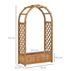 Outsunny Jardinera Enrejado Con Arco Macetero Con Soporte Para Trepadoras Cultivos Plantas Flores Decoración En Jardín Terraza Balcón 83x36x152 Cm Natural -Ofertas Verdi Jar Tienda 58567148f398e86a9eac58d1038822eed867ed67 37c09eb33c4247b18a886cec7b56b59e