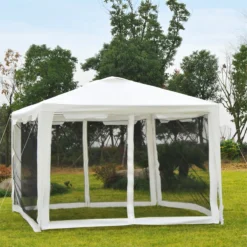 Outsunny Carpa 4x3 M Cenador De Jardín Con Mosquiteras Laterales Doble Techo Y Puertas Con Cremallera Para Exterior Blanco Y Negro 14 Outsunny Carpa 4x3 M Cenador De Jardín Con Mosquiteras Laterales Doble Techo Y Puertas Con Cremallera Para Exterior Blanco Y Negro -Ofertas Verdi Jar Tienda 58fdfce05994266bbec730836cda579f39dee1b9 33a51432e8164009a171239319c17cb7
