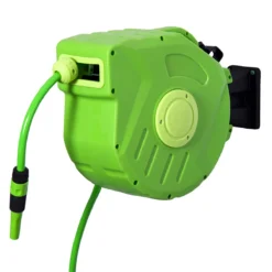 Outsunny Carrete Para Manguera Soporte Mural Portamanguera 20m Roll-up Automático Con Pistola De Pulverización Base De Pared Conector De Manguera Para Jardín Terraza -Ofertas Verdi Jar Tienda 59297523cf95a5d93f9746b6c21b2d618258016d c65a844bc4494105803360be49e03f5e