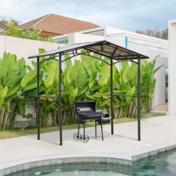 Outsunny Pérgola De Barbacoa 246x149x230 Cm De Aluminio Gazebo Cenador Con 2 Estantes Para Jardín Patio Terraza Fiestas Protección Solar Negro -Ofertas Verdi Jar Tienda 59ecbae2d929b35c44f943cae086842480a1ce7a 9609ed77ef9b4715b8791a96e925bf05