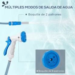 Outsunny Carrete De Manguera De Jardín 15,1M+1,5M Manguera De Riego Con 10 Modos De Pulverización Montado En Pared Enrollador Automático 180° Giratorio 42,5x20x38 Cm Gris -Ofertas Verdi Jar Tienda 5aa39819b546d93875cc44037f25039d05689b11 425136c9561d4996a55a46541dae44f1